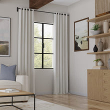 Load image into Gallery viewer, Heavy Duty Cream French Blue Stripe Upholstery Drapery Fabric