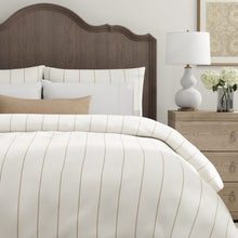 Load image into Gallery viewer, Heavy Duty Ivory Brown Stripe Upholstery Drapery Fabric