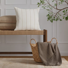 Load image into Gallery viewer, Heavy Duty Ivory Brown Stripe Upholstery Drapery Fabric