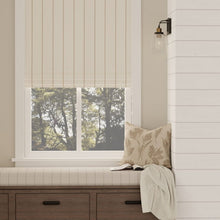Load image into Gallery viewer, Heavy Duty Ivory Brown Stripe Upholstery Drapery Fabric