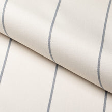 Load image into Gallery viewer, Heavy Duty Steel Blue Grey Stripe Upholstery Drapery Fabric
