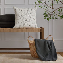 Load image into Gallery viewer, InsideOut Indoor Outdoor Performance Charcoal Black Grey Floral Upholstery Fabric