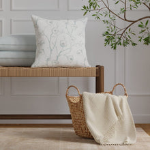 Load image into Gallery viewer, InsideOut Indoor Outdoor Performance Grey Blue Floral Upholstery Fabric