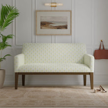 Load image into Gallery viewer, Cotton White Green Blue Floral Chintz Upholstery Drapery Fabric