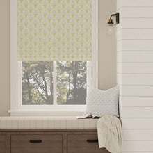 Load image into Gallery viewer, Cotton White Green Blue Floral Chintz Upholstery Drapery Fabric