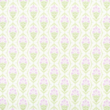 Load image into Gallery viewer, Cotton White Green Blue Purple Floral Chintz Upholstery Drapery Fabric
