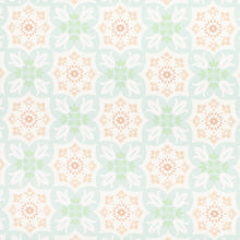 Load image into Gallery viewer, Cotton Blue White Coral Green Medallion Upholstery Drapery Fabric