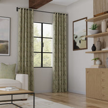 Load image into Gallery viewer, Seafoam Aqua Teal Green Floral Paisley Upholstery Drapery Fabric / Celery