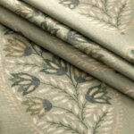 Load image into Gallery viewer, Seafoam Aqua Teal Green Floral Paisley Upholstery Drapery Fabric / Celery