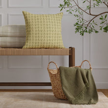 Load image into Gallery viewer, Olive Green Tribal Ethnic Upholstery Drapery Fabric / Basil