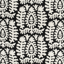 Load image into Gallery viewer, InsideOut Indoor Outdoor Performance Black Off White Tribal Floral Medallion Upholstery Fabric