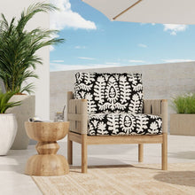 Load image into Gallery viewer, InsideOut Indoor Outdoor Performance Black Off White Tribal Floral Medallion Upholstery Fabric
