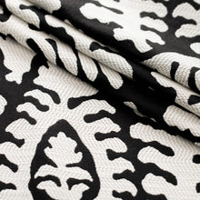 Load image into Gallery viewer, InsideOut Indoor Outdoor Performance Black Off White Tribal Floral Medallion Upholstery Fabric