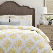 Load image into Gallery viewer, Cream Mustard Gold Blue Grey Floral Medallion Upholstery Drapery Fabric