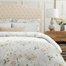 Load image into Gallery viewer, Cotton Aqua Blue Green Ivory Taupe Pink Floral Upholstery Drapery Chintz Fabric