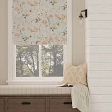 Load image into Gallery viewer, Cotton Aqua Blue Green Ivory Taupe Pink Floral Upholstery Drapery Chintz Fabric