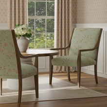Load image into Gallery viewer, Cotton Seafoam Green Pink Red Ivory Floral Upholstery Drapery Chintz Fabric