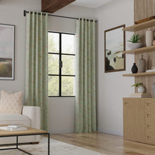Load image into Gallery viewer, Cotton Seafoam Green Pink Red Ivory Floral Upholstery Drapery Chintz Fabric