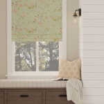 Load image into Gallery viewer, Cotton Seafoam Green Pink Red Ivory Floral Upholstery Drapery Chintz Fabric