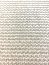 Load image into Gallery viewer, 1.9 Yard Designer Cream Beige Mini Chevron Chenille Upholstery Fabric WHS 4609