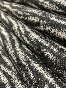 Stout Sunbrella Holden Black White Reversible Animal Pattern Upholstery Fabric WHS 5121
