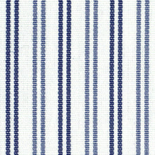 Load image into Gallery viewer, Cotton Cream Navy French Blue Stripe Upholstery Drapery Fabric FB
