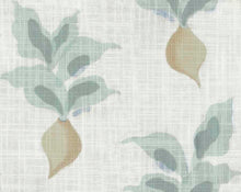 Load image into Gallery viewer, Cotton Cream Blue Seafoam Mustard Radish Floral Drapery Fabric FB