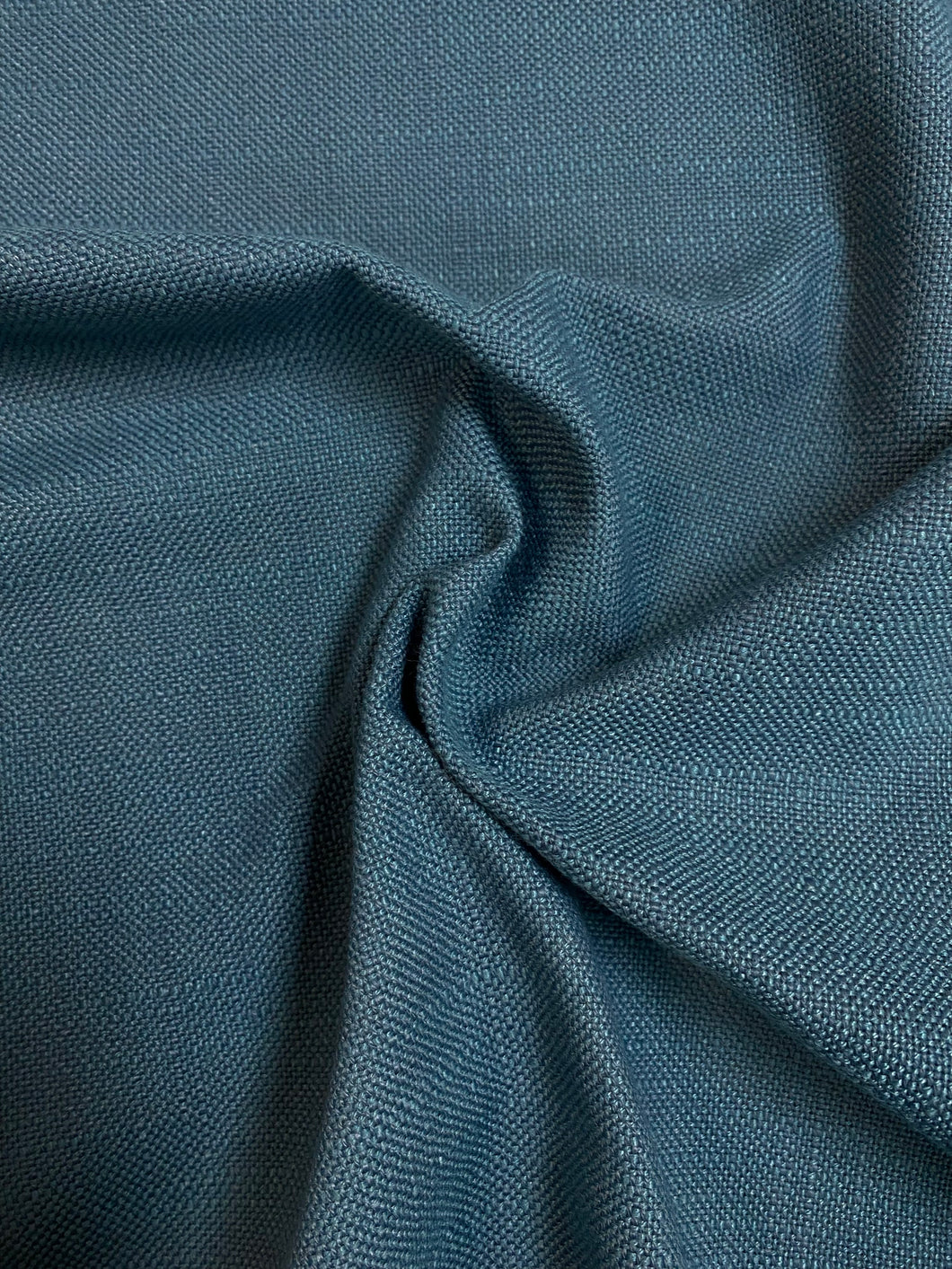 Designer Water & Stain Resistant French Blue Faux Linen Upholstery Fabric WHS 4572