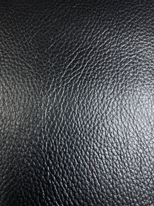 0.9 Yard Designer Charcoal Black Lustrous Faux Leather Upholstery Vinyl WHS 4586