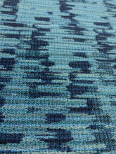 Load image into Gallery viewer, Luum Wavefield Sea Level Teal Navy Blue Abstract Indoor Outdoor Upholstery Fabric STA 5126