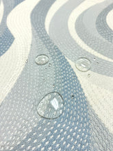 Load image into Gallery viewer, 1.8 Yard Remnant Thibaut Passage Glacier Stain Resistant Abstract Blue Cream Upholstery Fabric STA 5058