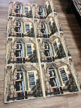 Load image into Gallery viewer, French Cafe Bistro Country Scene Cotton Tapestry Upholstery Fabric WHS 5183