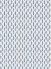 Load image into Gallery viewer, Cream Navy Blue Small Print Botanical Linen Drapery Fabric FB