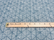 Load image into Gallery viewer, Crypton Balta Blue and White Geometric Performance Chenille Upholstery Fabric