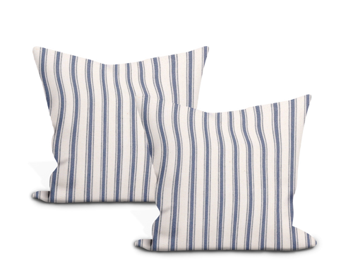 Sister Parish Parish Stripe Ticking Fabric Pillow Covers