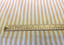 Load image into Gallery viewer, Malabar Tulsi 07 Yellow Ivory Cotton Ticking Stripe Upholstery Drapery Fabric