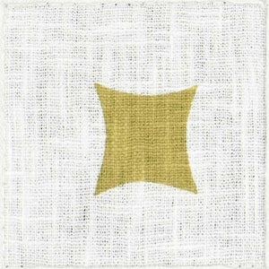 Cotton Linen Blend Cream Chartreuse Geometric Drapery Fabric FB
