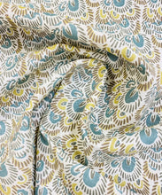 Load image into Gallery viewer, Peter Fasano Bargello Bay Cream Teal Mustard Linen Upholstery Drapery Fabric