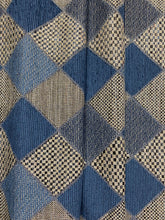 Load image into Gallery viewer, Harlequin Marine by RM CoCo Designer French Navy Blue Beige Geometric Diamond Upholstery Fabric STA 4560