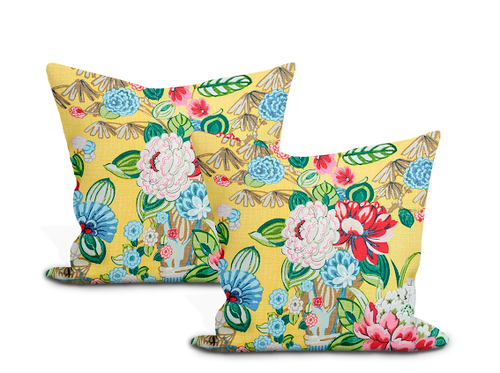 Schumacher Bouquet Chinois Pillow Cover