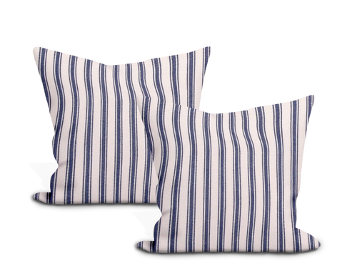 Sister Parish Parish Stripe Ticking Fabric Pillow Covers