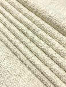 Designer Water Stain Resistant Cream Gray MCM Mid Century Modern Tweed Boucle Upholstery Fabric STA 5098