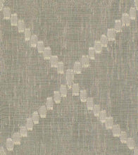 Load image into Gallery viewer, 118” Wide Semi Sheer Buff Beige Geometric Drapery Fabric FB