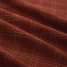 Load image into Gallery viewer, Wood Blend Red White Mustard Plaid Upholstery Fabric FB