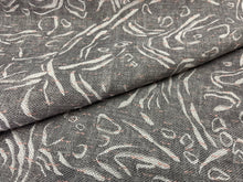 Load image into Gallery viewer, Fermoie Pebble PEBB-012 Coffee and Cream Taupe Coral Cream Abstract Linen Upholstery Drapery Fabric