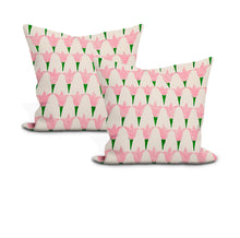 Load image into Gallery viewer, Pair of Custom Made Schumacher Tulip Hand Block Pillow Covers - Both Sides