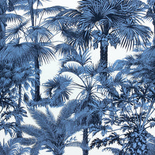 Load image into Gallery viewer, Set of Two Made to Order Thibaut Palm Botanical Side Drapery Panels