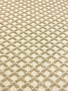 Remnant Thibaut Scala Water & Stain Resistant Flax Taupe Ivory Geometric Chenille Upholstery Fabric WHS 5070