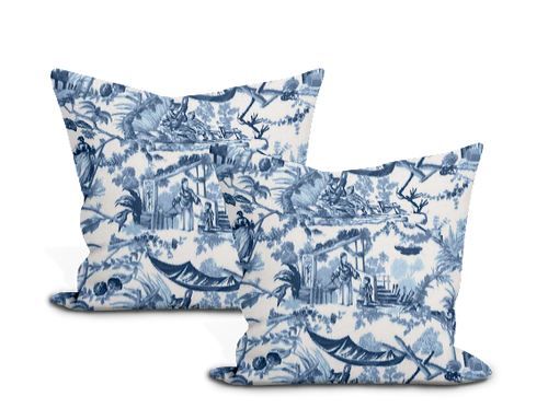  Schumacher Pavillon Chinois Pillow Cover