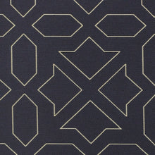 Load image into Gallery viewer, Momentum Alhambra 401 - 51 Midnight Abstract Navy Blue Beige Geometric Stain Resistant Upholstery Fabric
